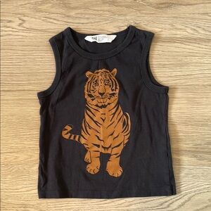 H&M Black Tiger Print Kids Tank Top